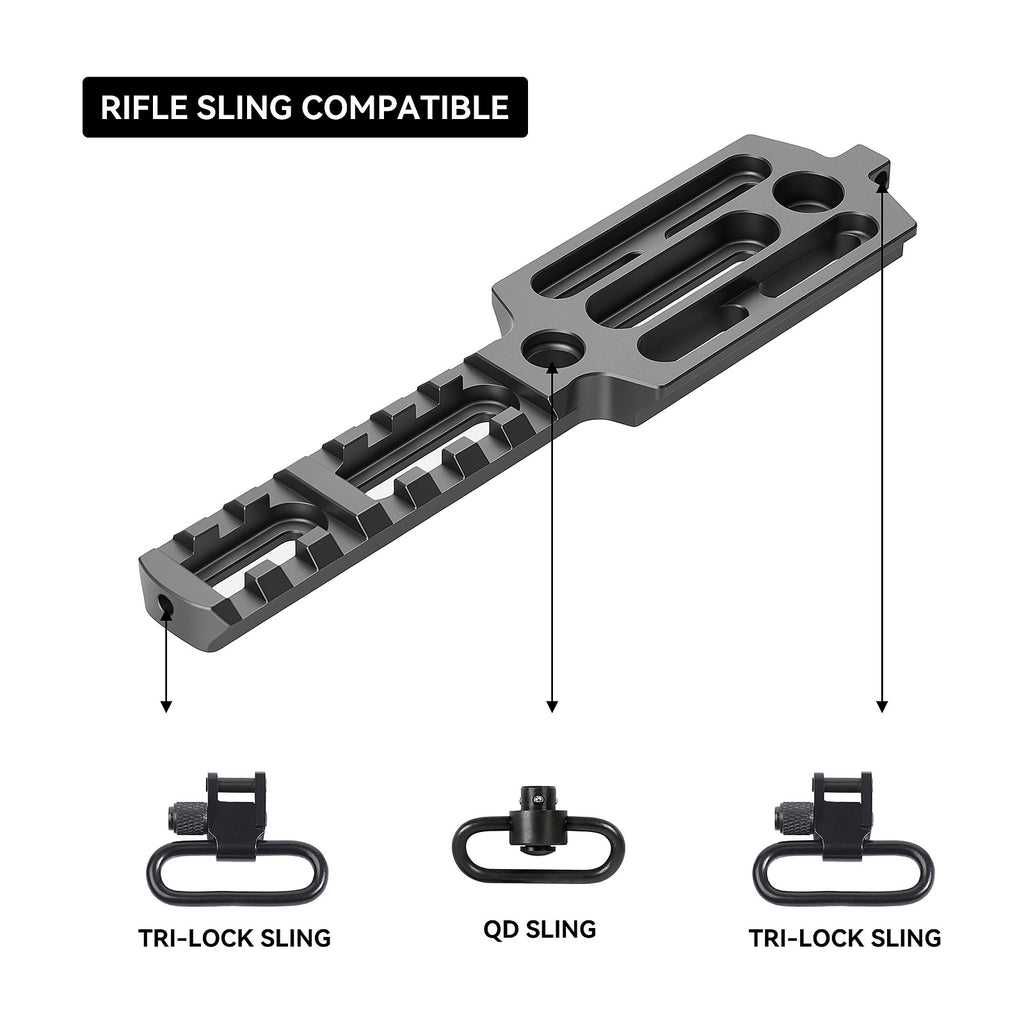 PRS rail sling stud compatible with tri-lock and QD rifle slings